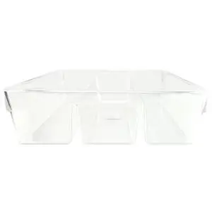 Mainstays 3-Pack Clear Plastic Drawer Organizer Divided Compartment Set Mainstays 3-Pack Clear Plastic Drawer Organizer Divided Compartment Set