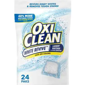 OxiClean White Revive Laundry Whitener and Laundry Stain Remover Power Paks, 24 Count OxiClean White Revive Laundry Whitener and Laundry Stain Remover Power Paks, 24 Count