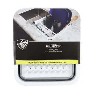 Auto-Drive, RV Collapsible Dish Drainer with Built-in-Utensil Organizer, Thermoplastic rubber Auto-Drive, RV Collapsible Dish Drainer with Built-in-Utensil Organizer, Thermoplastic rubber