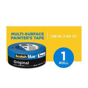 Scotch Blue Painter's Tape, 1.88 in. x 60 yd., 1 Pack, Original Multi-Surface, Paint Supplies Scotch Blue Painter's Tape, 1.88 in. x 60 yd., 1 Pack, Original Multi-Surface, Paint Supplies