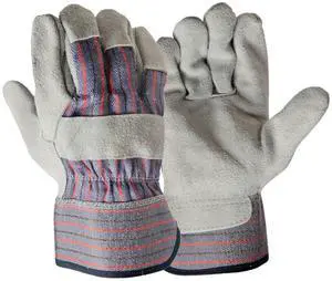 Hyper Tough Leather Palm Multi-Use Work Gloves, Large, Glacier Gray, 1 Pair Hyper Tough Leather Palm Multi-Use Work Gloves, Large, Glacier Gray, 1 Pair