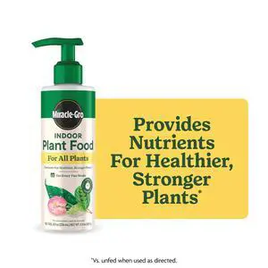 Miracle-Gro Indoor Plant Food for All Plants, Liquid Food, 8 fl. oz Miracle-Gro Indoor Plant Food for All Plants, Liquid Food, 8 fl. oz