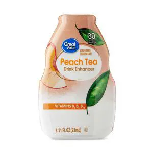 (2 pack) Great Value Peach Tea Drink Enhancer, 3.11 fl oz (2 pack) Great Value Peach Tea Drink Enhancer, 3.11 fl oz