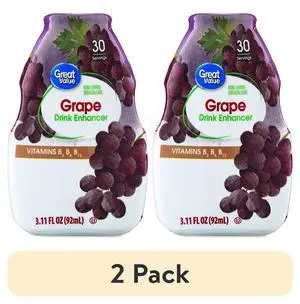 (2 pack) Great Value Drink Enhancer, Grape, 3.11 fl oz (2 pack) Great Value Drink Enhancer, Grape, 3.11 fl oz
