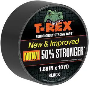 T-Rex Ferociously Strong Tape, 1.88 in. x 10 yd., Black T-Rex Ferociously Strong Tape, 1.88 in. x 10 yd., Black