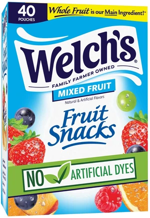 Welch's Fruit Snacks, Mixed Fruit, Soft Kids Snacks, 0.8 oz, 40 Count Welch's Fruit Snacks, Mixed Fruit, Soft Kids Snacks, 0.8 oz, 40 Count