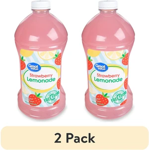 (2 pack) Great Value Strawberry Lemonade, 96 fl oz (2 pack) Great Value Strawberry Lemonade, 96 fl oz