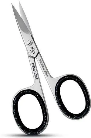 Nail Scissors Curved - Professional Stainless Steel Manicure, Grooming Scissors for eyebrow, Mustache, Nose Hair, Eyelash, Dry Skin - Cuticle Scissors with Rubber Inserts Nail Scissors Curved - Professional Stainless Steel Manicure, Grooming Scissors for eyebrow, Mustache, Nose Hair, Eyelash, Dry Skin - Cuticle Scissors with Rubber Inserts