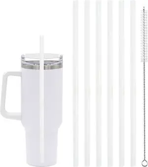 6 replacement straws for 40 oz/30 oz water cups, with cleaning brush included. 6 replacement straws for 40 oz/30 oz water cups, with cleaning brush included.