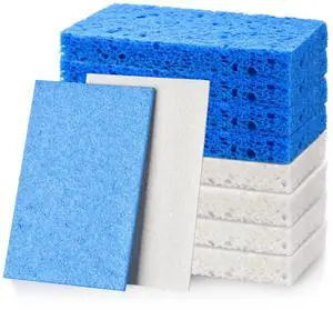 8Pcs Compressed Kitchen Sponges, Zero Scratch Scrub 8Pcs Compressed Kitchen Sponges, Zero Scratch Scrub