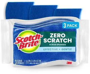 Scotch-Brite Zero Scratch Scrub Sponge, 3 Pack Scotch-Brite Zero Scratch Scrub Sponge, 3 Pack