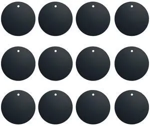 BGJRBY 12-Pack Round Metal Plates with Full Adhesive for Magnetic Car Mount Phone Holder, Black BGJRBY 12-Pack Round Metal Plates with Full Adhesive for Magnetic Car Mount Phone Holder, Black