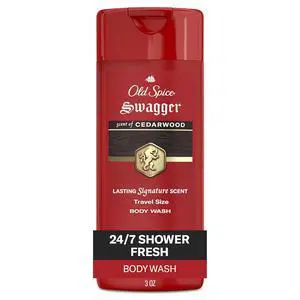 Old Spice 3X Defense Body Wash for Men, 24/7 Shower Fresh Long Lasting Scent, Travel Size, Red Collection, Swagger Cedarwood, 3 fl oz Old Spice 3X Defense Body Wash for Men, 24/7 Shower Fresh Long Lasting Scent, Travel Size, Red Collection, Swagger Cedarwood, 3 fl oz
