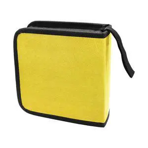 Car CD Case 40 Capacity DVD Disc Storage Binder Wallet, Yellow Car CD Case 40 Capacity DVD Disc Storage Binder Wallet, Yellow