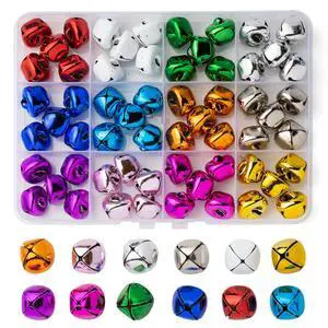12 Colors 60PCS 0.59Inch Jingle Bells for Crafting, Home Decor, Party, Pets, Christmas - Multi-Color Mini Bell Set 12 Colors 60PCS 0.59Inch Jingle Bells for Crafting, Home Decor, Party, Pets, Christmas - Multi-Color Mini Bell Set