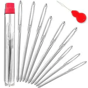 ORRDICE Large-Eye Blunt Needles, Stainless Steel, 9 Pieces for Yarn Knitting, Sewing, Crafting, Weaving, Stringing, Crochet Projects ORRDICE Large-Eye Blunt Needles, Stainless Steel, 9 Pieces for Yarn Knitting, Sewing, Crafting, Weaving, Stringing, Crochet Projects