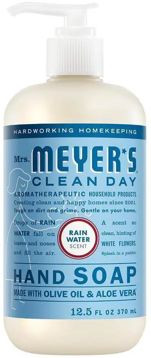 Mrs. Meyer's Clean Day Hand Soap, Rain Water Scent, 12.5 Fl Oz Mrs. Meyer's Clean Day Hand Soap, Rain Water Scent, 12.5 Fl Oz