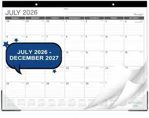 2027 Desk/Wall Calendar, Jul 2026 - Dec 2027, 14.6" x 11.5" 2027 Desk/Wall Calendar, Jul 2026 - Dec 2027, 14.6" x 11.5"