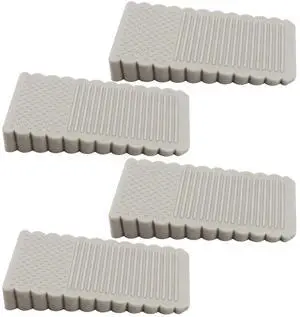 4Pack TPE Mini Door Stopper Wedge, Gray, Sturdy Floor Door Stops for Various Surfaces 4Pack TPE Mini Door Stopper Wedge, Gray, Sturdy Floor Door Stops for Various Surfaces