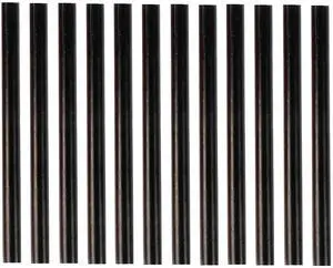 HUIHUIBAO 12PCS Colored Hot Glue Sticks, 7x100mm Mini Hot Melt Adhesive Glue Sticks for DIY Art Craft, Black HUIHUIBAO 12PCS Colored Hot Glue Sticks, 7x100mm Mini Hot Melt Adhesive Glue Sticks for DIY Art Craft, Black
