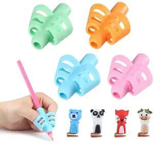 Mr. Pen Pencil Grips for Kids Handwriting, 4 Pack with 4 Clips, Colorful Mr. Pen Pencil Grips for Kids Handwriting, 4 Pack with 4 Clips, Colorful