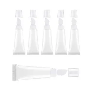 Quacc 6 PCS Empty Lip Gloss Tubes 8ml Clear Soft Mini Cosmetic Containers Refillable Lip Balm Squeeze Tube for DIY Makeup Travel Toiletries Quacc 6 PCS Empty Lip Gloss Tubes 8ml Clear Soft Mini Cosmetic Containers Refillable Lip Balm Squeeze Tube for DIY Makeup Travel Toiletries