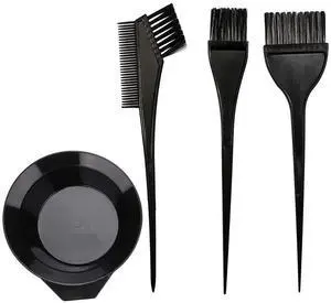 Hair Dye Color Brush and Bowl Set, Black Hair Dye Color Brush and Bowl Set, Black