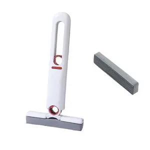 ANISKEBBR Compact Handheld Wet/Dry Multi-Purpose Mini Sponge Cleaning Mop, 2 Sponge Heads ANISKEBBR Compact Handheld Wet/Dry Multi-Purpose Mini Sponge Cleaning Mop, 2 Sponge Heads
