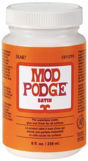 Mod Podge PLCS11272 Water-Based Sealer, Glue, Satin Finish, 8oz, Clear Mod Podge PLCS11272 Water-Based Sealer, Glue, Satin Finish, 8oz, Clear
