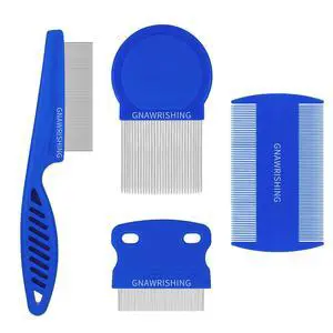 4-Pack Stainless Steel Flea Comb for Dogs & Cats 4-Pack Stainless Steel Flea Comb for Dogs & Cats
