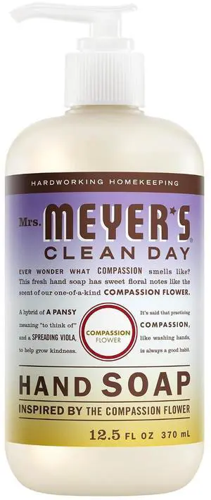 Mrs. Meyer's Clean Day Hand Soap, Compassion Flower Scent, 12.5Fl Oz Bottle Mrs. Meyer's Clean Day Hand Soap, Compassion Flower Scent, 12.5Fl Oz Bottle