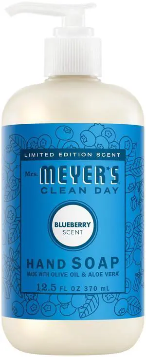Mrs. Meyer's Clean Day Hand Soap, Blueberry Scent, 12.5 Fl Oz Bottle Mrs. Meyer's Clean Day Hand Soap, Blueberry Scent, 12.5 Fl Oz Bottle