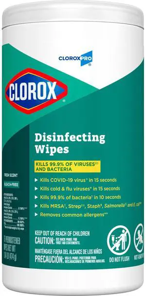 CloroxPro Disinfecting Wipes, Fresh Scent, 75 Count (Package May Vary) CloroxPro Disinfecting Wipes, Fresh Scent, 75 Count (Package May Vary)