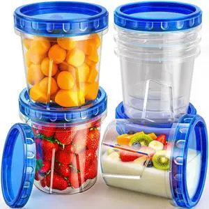 HOMETALL Freezer Storage Containers, 6 Pack 24 Oz, Airtight Plastic HOMETALL Freezer Storage Containers, 6 Pack 24 Oz, Airtight Plastic