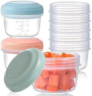 8 Pack 4 oz Reusable Plastic Containers with Lids, BPA Free, Dishwasher Safe, for Snack, Puree, Dressing & Freezer 8 Pack 4 oz Reusable Plastic Containers with Lids, BPA Free, Dishwasher Safe, for Snack, Puree, Dressing & Freezer
