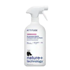 ATTITUDE All Purpose Cleaner Spray, Unscented, 27.1 Fl Oz, EWG Verified, Vegan, 94% Plant-Based, Streak-Free for Kitchen, Bathroom, Glass & More ATTITUDE All Purpose Cleaner Spray, Unscented, 27.1 Fl Oz, EWG Verified, Vegan, 94% Plant-Based, Streak-Free for Kitchen, Bathroom, Glass & More