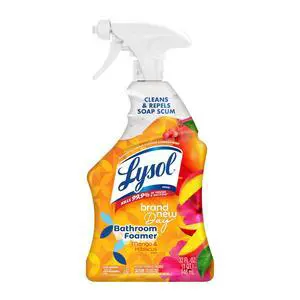 Lysol Foaming Bathroom Cleaner & Disinfectant Spray, Mango Scent, 32oz Lysol Foaming Bathroom Cleaner & Disinfectant Spray, Mango Scent, 32oz