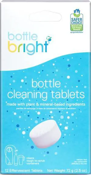 Bottle Bright Cleaning Tablets (12, 36, 78 Count) - Cleaner for Stainless Steel, Tumblers, Thermos, Removes Coffee Tea Stains, Eliminates Odors, Easy Safe Cleaning Bottle Bright Cleaning Tablets (12, 36, 78 Count) - Cleaner for Stainless Steel, Tumblers, Thermos, Removes Coffee Tea Stains, Eliminates Odors, Easy Safe Cleaning