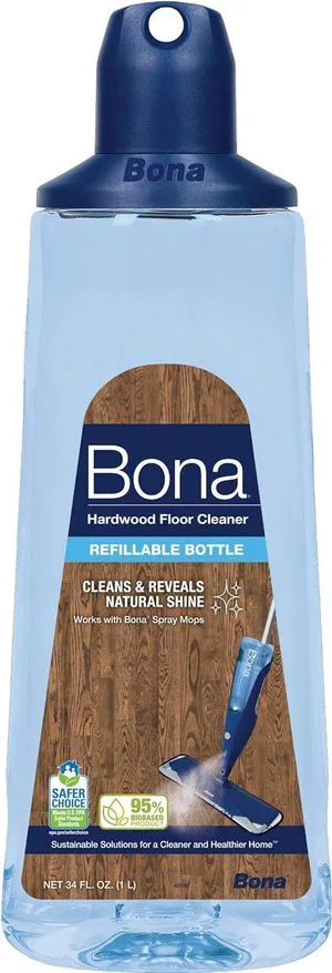 Bona Hardwood Floor Cleaner Spray Mop Cartridge - 34 fl oz - Unscented - Refillable - Residue-Free for Bona Spray Mops Bona Hardwood Floor Cleaner Spray Mop Cartridge - 34 fl oz - Unscented - Refillable - Residue-Free for Bona Spray Mops