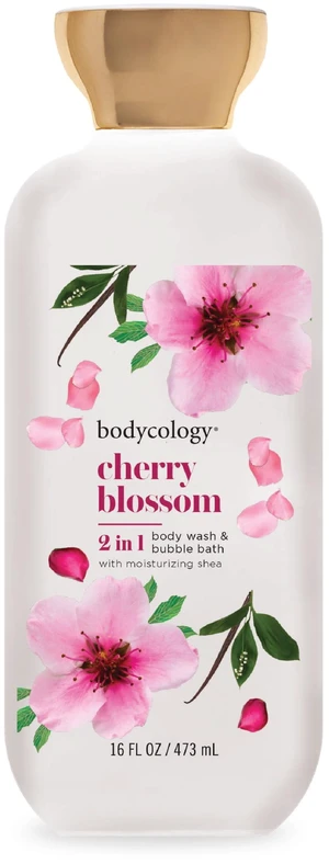 Bodycology Cherry Blossom 2-in-1 Body Wash and Bubble Bath, 16 fl oz Bodycology Cherry Blossom 2-in-1 Body Wash and Bubble Bath, 16 fl oz