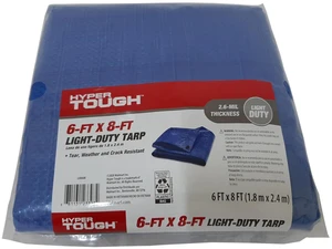 Hyper Tough 6ft x 8ft Blue Weather Resistant Light Duty Polyethylene Tarp Hyper Tough 6ft x 8ft Blue Weather Resistant Light Duty Polyethylene Tarp