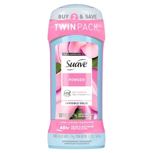 Suave Antiperspirant Deodorant for Women, Twin Pack, 2.6oz, 48hr Protection, Powder Suave Antiperspirant Deodorant for Women, Twin Pack, 2.6oz, 48hr Protection, Powder