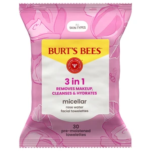 Burt's Bees Micellar Facial Towelettes with Rose Water, 30 Count Burt's Bees Micellar Facial Towelettes with Rose Water, 30 Count