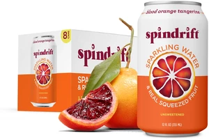 Spindrift Sparkling Water, Blood Orange Tangerine Flavored, 12 fl oz, 8 Count, Made with Real Squeezed Fruit, No Sugar Added, 12 Calories per Can Spindrift Sparkling Water, Blood Orange Tangerine Flavored, 12 fl oz, 8 Count, Made with Real Squeezed Fruit, No Sugar Added, 12 Calories per Can