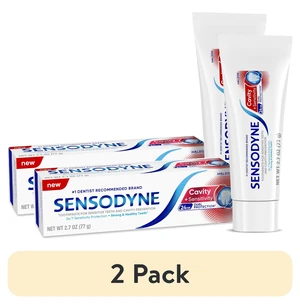 Sensodyne Cavity + Sensitivity Fluoride Toothpaste, for Sensitive Teeth & Cavity Protection, 2.7Oz, 2-Pack Sensodyne Cavity + Sensitivity Fluoride Toothpaste, for Sensitive Teeth & Cavity Protection, 2.7Oz, 2-Pack