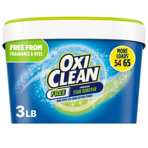 OxiClean Free Versatile Home and Laundry Stain Remover Powder, No Dyes or Perfumes, 3lb OxiClean Free Versatile Home and Laundry Stain Remover Powder, No Dyes or Perfumes, 3lb