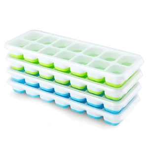 Airabc Ice Cube Trays 4 Pack, Silicone with Removable Lid, Easy-Release Flexible 14-Cube Trays, LFGB Certified and BPA Free, Stackable Covers for Cocktail and Freezer Airabc Ice Cube Trays 4 Pack, Silicone with Removable Lid, Easy-Release Flexible 14-Cube Trays, LFGB Certified and BPA Free, Stackable Covers for Cocktail and Freezer