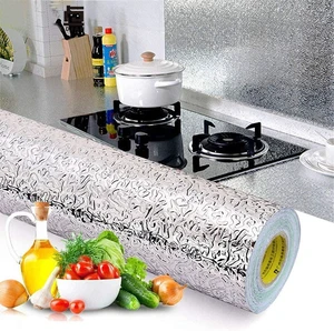 Oil Proof Sticker Aluminum Foil Self-Adhesive Contact Paper Oil Proof Sticker Aluminum Foil Self-Adhesive Contact Paper