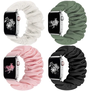 4 Pack Scrunchie Band Compatible with Apple Watch Bands 38mm 40mm 41mm 42mm 44mm 45mm 46mm 49mm Women, Scrunchy Bracelet Strap for iWatch Series 11 10 9 8 7 6 5 4 3 2 1 SE 3 2 1 4 Pack Scrunchie Band Compatible with Apple Watch Bands 38mm 40mm 41mm 42mm 44mm 45mm 46mm 49mm Women, Scrunchy Bracelet Strap for iWatch Series 11 10 9 8 7 6 5 4 3 2 1 SE 3 2 1