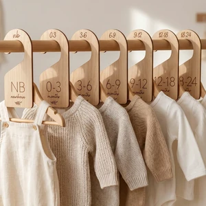 Wooden Baby Closet Dividers Set of 7 - Newborn to 24 Months Wooden Baby Closet Dividers Set of 7 - Newborn to 24 Months